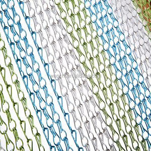 Moustiquaire à maillons en aluminium anodisé rouge, <span class=keywords><strong>rideau</strong></span> métallique coloré à double crochet pour l'architecture visuelle - Product Image 5