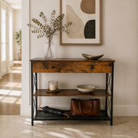 Console de luxe moderne en bois avec armoire pour salon, salle à manger, entrée, villa, hôtel, chambre, ferme, école