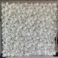 Panel de Pared de Tela de Alta Calidad con Diseño de Rosas Modernas en Color Blanco, 8 pies, para Bodas, Graduaciones, Halloween, Día de la Madre, Navidad