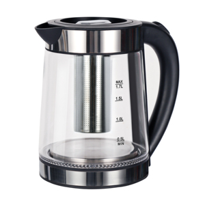1.7L Cordless Glass <strong>Kettle</strong> with Temperature Control and Tea <strong>Filter</strong> 1800W Blue Indicator Light for Hotel Use - Product Image 6