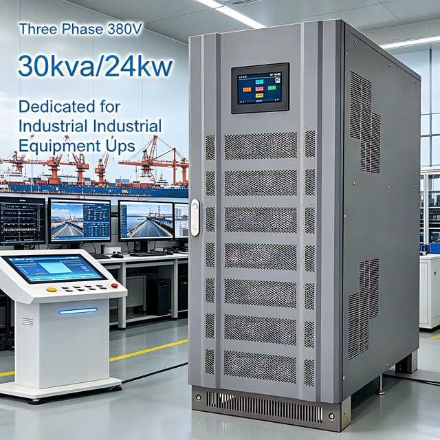 Three Phase 380V 30kVA/24kW Line Frequency Online UPS Dedicated Power Supply for Port and Terminal Automated Equipment