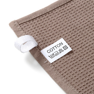 Serviettes de cuisine en coton 100% gaufré, couleur unie, rectangulaires, absorbantes, séchage rapide, pour casseroles et poêles - Product Image 4