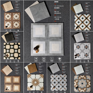 Baldosas de Porcelana Antideslizantes Rústicas de Hierro Rojo de 300x300mm 600x600mm, Alta Resistencia al Deslizamiento para Balcón, Patio, Diseño con Patrón Floral - Product Image 6