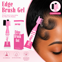 Gel Coiffant Professionnel pour Bords avec Brosse – Fixation Forte, Sans Résidus, pour Cheveux de Bébé – Marque Privée