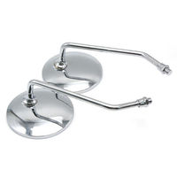 Sekrup Motorcross Baru M10 Baja Perak Kaca Spion Motor Ural CJK750 Spion Samping 10mm Orthodontik (searah jarum jam)