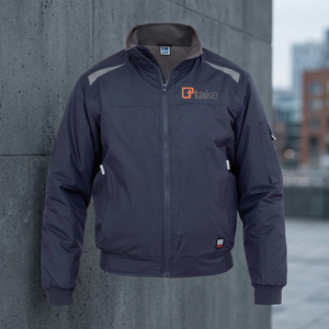 TTAKE L Fit Grey Bomber Outdoor <b>Jacket</b> - Product Image 2