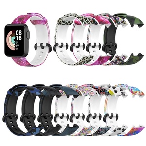 Correa de pulsera deportiva para reemplazo de <span class=keywords><strong>reloj</strong></span> Redmi para Xiaomi Mi Watch Lite banda de <span class=keywords><strong>reloj</strong></span> de silicona impresa colorida suave - Product Image 1