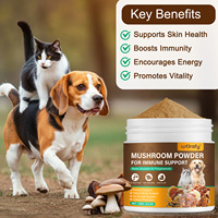 Vente en gros Private Label Pet Support Immunitaire Naturel Biologique Chaga Reishi Lions Crinière Turquie Queue Champignon Poudre pour Chiens et Chats