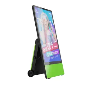 Ip65 Outdoor Portable Battery Powered Waterproof Advertising Player 4g Battery Powered Android System Digital Poster