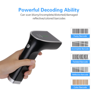 Lecteur de codes-barres laser 1D filaire et sans fil avec interface USB, numérisation rapide pour supermarchés et logistique, format A4 en stock