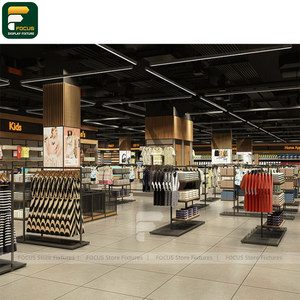 Custom Clothing Shop Garment Display Cabinet <b>Wall</b> Shelving Rack Checkout Counter Boutique - Product Image 6