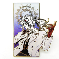 Fabricant chinois de badges en métal perlé scintillant, badges d'anime personnalisés, épingles en émail doux ou dur