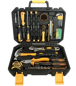 Kit profissional de ferramentas manuais, kit de ferramentas para reparo com 100 peças