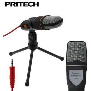 Pritech Condenser <b>Microphone</b> 3.5mm Plug Tripod <b>Stand</b> For Recording Podcasting - Product Image 1