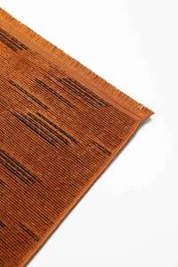 Alfombra de Chenilla a Rayas Naranja Óxido Mira, Venta al por Mayor, 7mm, Lavable, Antideslizante, Poliéster y Algodón, Ecológica, Apta para Mascotas, Pelo Corto, Moderna - Product Image 3