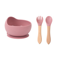 Ensemble de bols de sevrage pour bébé en silicone de qualité alimentaire, portables et sécurisés pour les enfants, avec base à ventouse pour la vaisselle des enfants