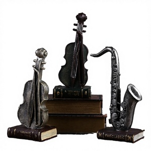Mueble Bar Americano para Café y Vino, Figura de Resina de Anime, Modelo de Instrumento Musical, Estilo Retro Industrial, Decoración Navideña o de Pascua - Product Image 2