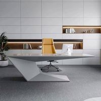 Bureau de direction moderne et élégant, table de travail créative et accessible, bureau d'étude décontracté, design luxueux, finition peinte, extensible, pour la maison