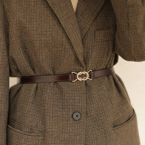 Cinturón de Cuero Vintage con Hebilla de Aleación, Estilo Retro Francés, para Mujer, Elegante, para Vestidos y Trajes - Zenos LB-VTG - Product Image 5