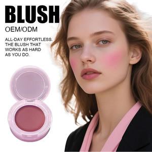 Одноцветная веганская краснеет, высокопигментная матовая веганская палитра румян для розовой косметики, минеральный крем, формула OEM ODM - Product Image 2