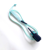 Laisse de surf transparente OEM personnalisée 7 mm en Super PU avec double rotule marine pour SUP et shortboard