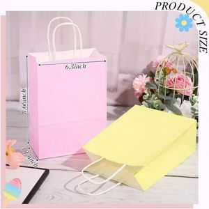 Customized Kraft <b>Paper</b> Gift Bags Handles Embossed Logo Durable Recyclable Multiple Sizes for Promotional Shopping - Product Image 3