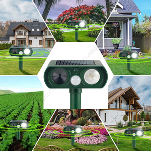 Ahuyentador de Animales Solar al por Mayor para Perros y Gatos con Sensor de Movimiento, Luces Intermitentes, Impermeable, Control de Ladridos para Exteriores, Granja y Jardín - Product Image 5