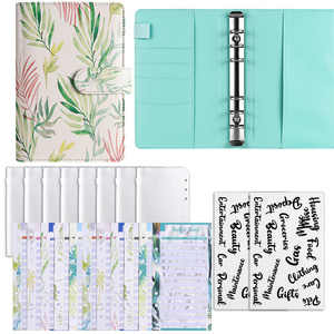 Großhandel benutzer definierte A6 PU Leder Budget Binder Planer Notebook mit Reiß verschluss Umschläge alles für Geld sparen Bulk enthalten - Product Image 4