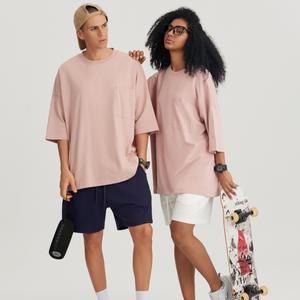 Ropa de calle personalizada unisex, camisa 100% algodón, bolsillo serigrafiado de gran tamaño pesado para hombre - Product Image 3