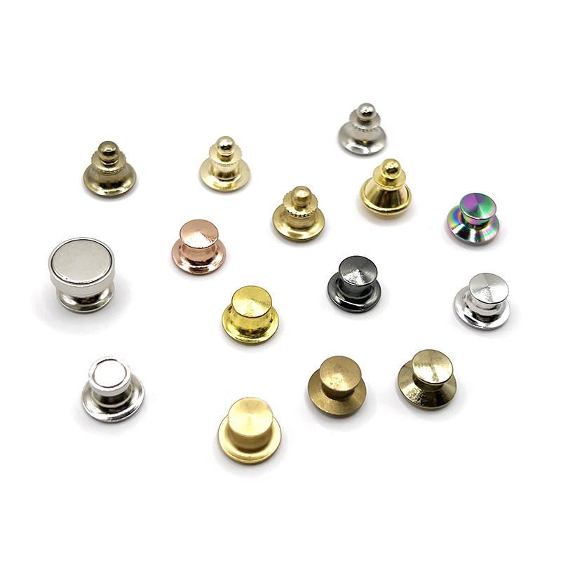 Gold Brass Tie Tack Badge Pin Keepers Deluxe Clutches