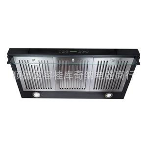 OEM Range Hood 60cm Top Suction Type <b>Touch</b> <b>Switch</b> Dual Motor Stainless Steel Black - Product Image 1
