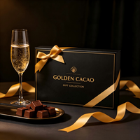 Boîte d'emballage de chocolat écologique personnalisée avec étiquette privée, OEM ODM, logo personnalisé, carton rigide, chocolat truffé de marque
