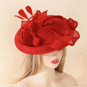 HZM-26058 Fascinador para mujer, sombrero de boda, sombrero único para fiesta Derby, sombrero de moda para iglesia, <span class=keywords><strong>sombreros</strong></span> Kentucky <span class=keywords><strong>Ascot</strong></span>, diadema nupcial - Product Image 1
