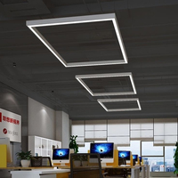 Joints sans couture LED suspension rectangulaire en aluminium pour bureau salle de billard salle de conférence salle de sport