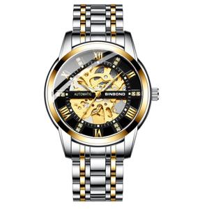 Montre mécanique entièrement automatique pour homme Binbond OEM ODM, haute qualité, étanche, acier inoxydable, montre de business, bracelet 20 mm, verre - Product Image 5