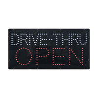Panneau publicitaire LED super lumineux 12x24 pouces pour drive-thru, à suspendre sur la vitrine avant, pour signaliser le service le plus rapide