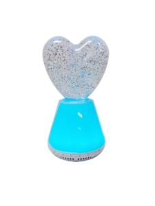 Mới nhất 3 Wát pha lê hình trái tim RGB đèn loa không dây FM Trắng tiếng ồn <span class=keywords><strong>Bluetooth</strong></span> loa - Product Image 4