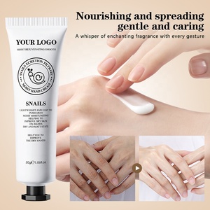 Crème hydratante pour les <span class=keywords><strong>mains</strong></span> à la mucine d'escargot Bioaqua coréenne OEM 30g pour une réparation intensive et un éclaircissement, logo personnalisé, étiquette privée - Product Image 3