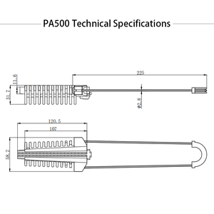 ตัวหนีบสายไฟเบอร์ออปติกแบบลิ่ม PA500 สำหรับงานหนัก FTTH ADSS ราคาโรงงาน - Product Image 2