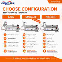 Imberson Machine de remplissage horizontale à tête unique grande capacité 5L (100-5000ml) pour huile de lubrification, huile moteur, huile de piston