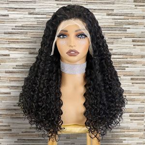 Pelucas de Cabello Humano Virgen con Ondas de Agua, Densidad 350%, Peluca de Encaje 13x4 SDD, Color Rizado, Pelucas Frontales de Encaje HD 13*4 para Mujeres Negras - Product Image 2