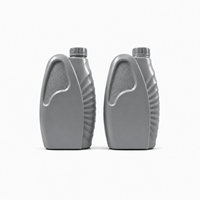 Bouteille d'huile moteur 1L en PEHD anti-fuite avec poignée ergonomique, grip côtelé et bouchon à vis pour conteneur de lubrifiant moteur – Vente en gros