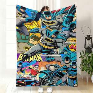 Couverture en polaire et flanelle pour enfants et étudiants, motif super-héros de dessin animé, pour canapé et sieste - Product Image 5