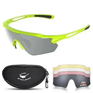Tr90 thể thao Eyewear PC ống kính nổi Kính mát xe đạp photochromic đi xe đạp Kính UV400 bảo vệ