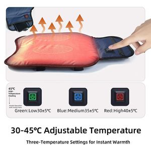 Electric Heated Shock Absorbing Seat <b>Cushion</b> 5V USB Version <b>Waterproof</b> Warm Motorcycle Seat Cover Four Seasons Use - Product Image 4