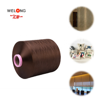 Fil DTY 450D/2 150/48 100% Polyester Zhejiang Huilong Certifié ISO9001 Haute Ténacité Anti-Bactérien Écologique Teint pour Couture