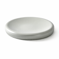 Assiette en mélamine Drum, gris sidéral mat, design contemporain, passe au lave-vaisselle, écologique, durable, plat de service de forme unique