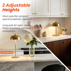 Lámpara de Mesa Inalámbrica de 5200 mAh con Base Antideslizante, Sensor Táctil en la Cabeza, Luz Inalámbrica para Restaurante - Product Image 2