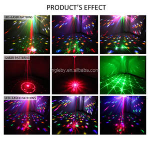 Xách tay LED + laser bướm Disco Đảng đèn đa màu sắc ánh sáng sân khấu DMX512 nhà trang trí đám cưới Câu lạc bộ ánh sáng với từ xa - Product Image 3