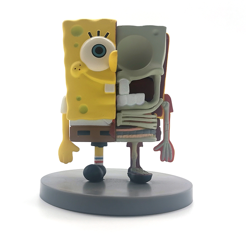 Figuras de acción de Spongebaby, pantalones cuadrados de Anime, caja ciega de Pie, estrella grande, cangrejo Boss, juguetes bonitos de Pvc